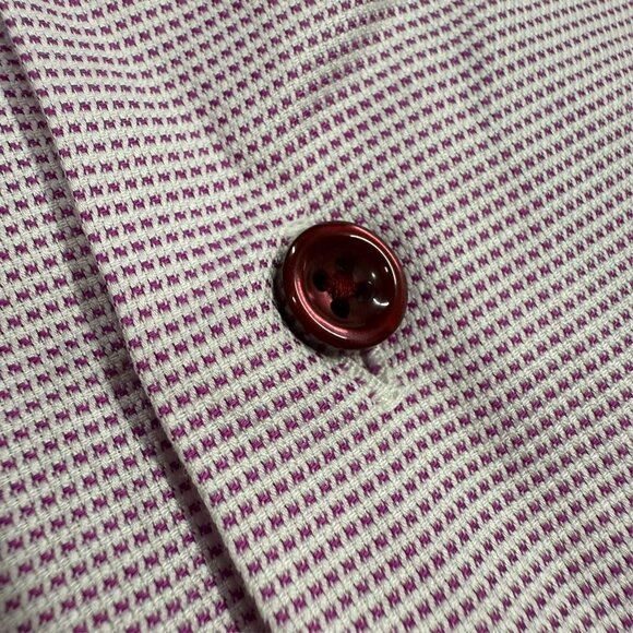 Harry Rosen Signature Dress Shirt Slim Fit Textured Cotton Long Sleeve 15 Small - Picture 5 of 9